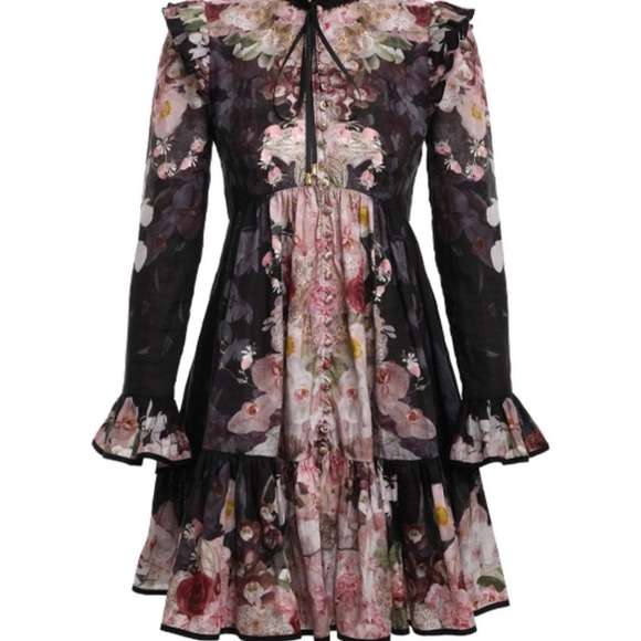 ZIMMERMAN DRESS
The Dancer Tie Neck Mini Black Garden Floral - Picture 10 of 12